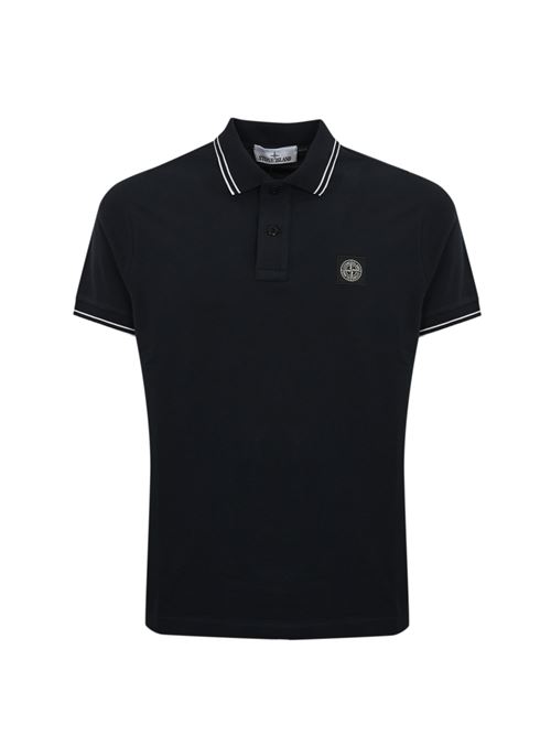 Polo 22002SC in cotone pique Navy blue STONE ISLAND | 22002SCS0018V0020